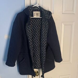 Gitano Women's M-L Dark Blue Quilted Puffer Coat